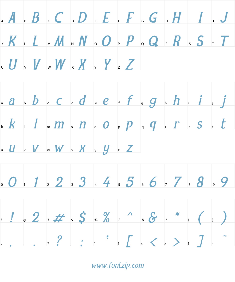 Rexmone DEMO Font Character
